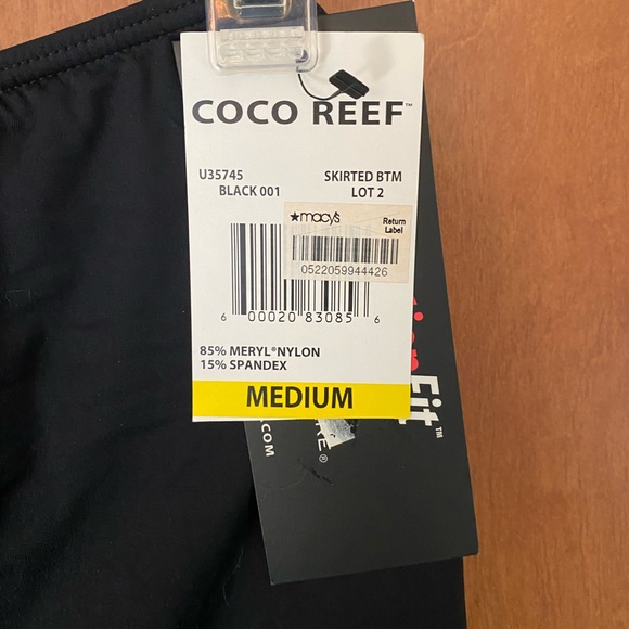 Black tankini skirted swimsuit bottom NEW size M - Picture 2 of 9